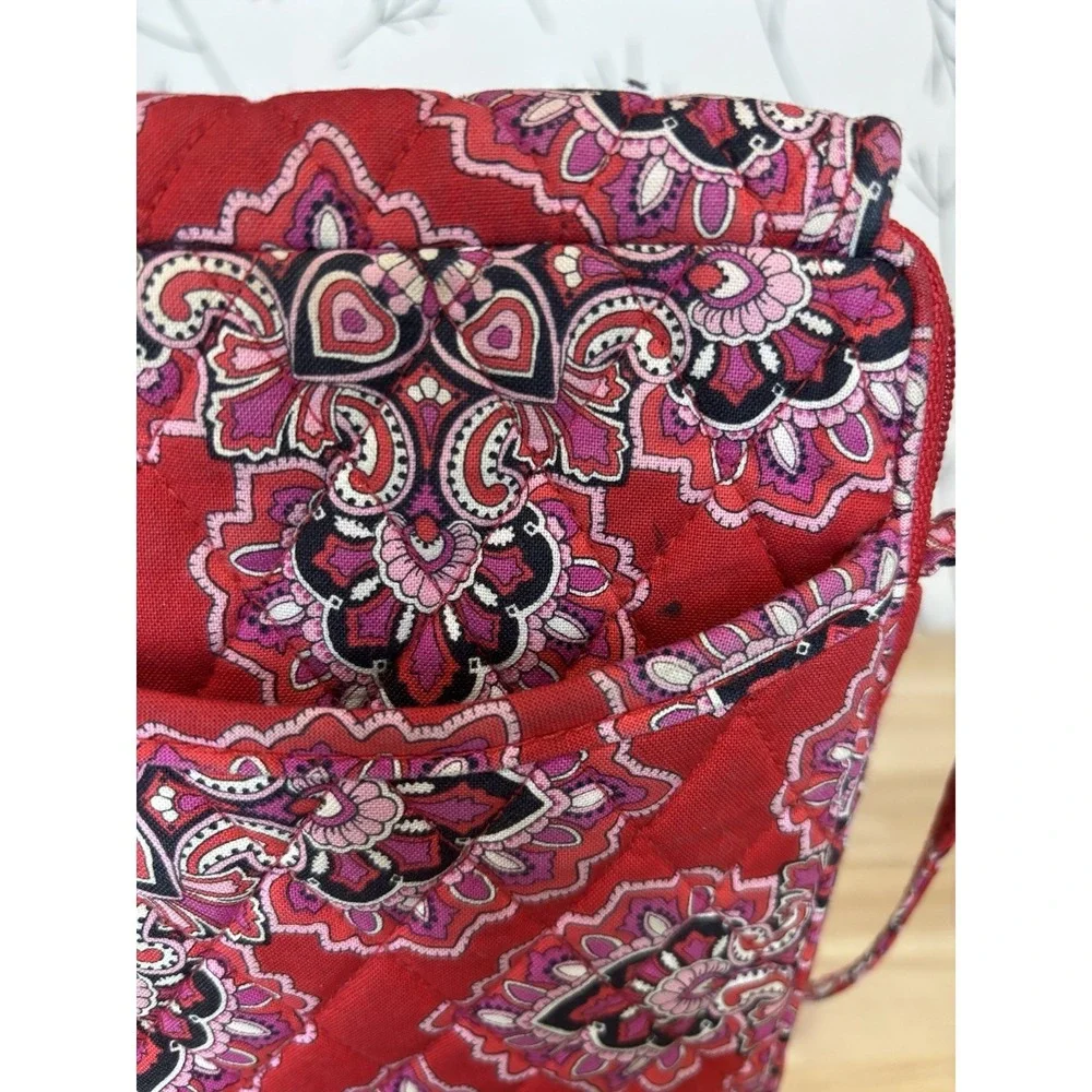 Vera Bradley Frankly Scarlet Pattern Mini Crossbody